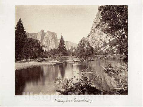 Photo Print : Carleton E. Watkins - Looking Down Yosemite Valley : Vintage Wall Art