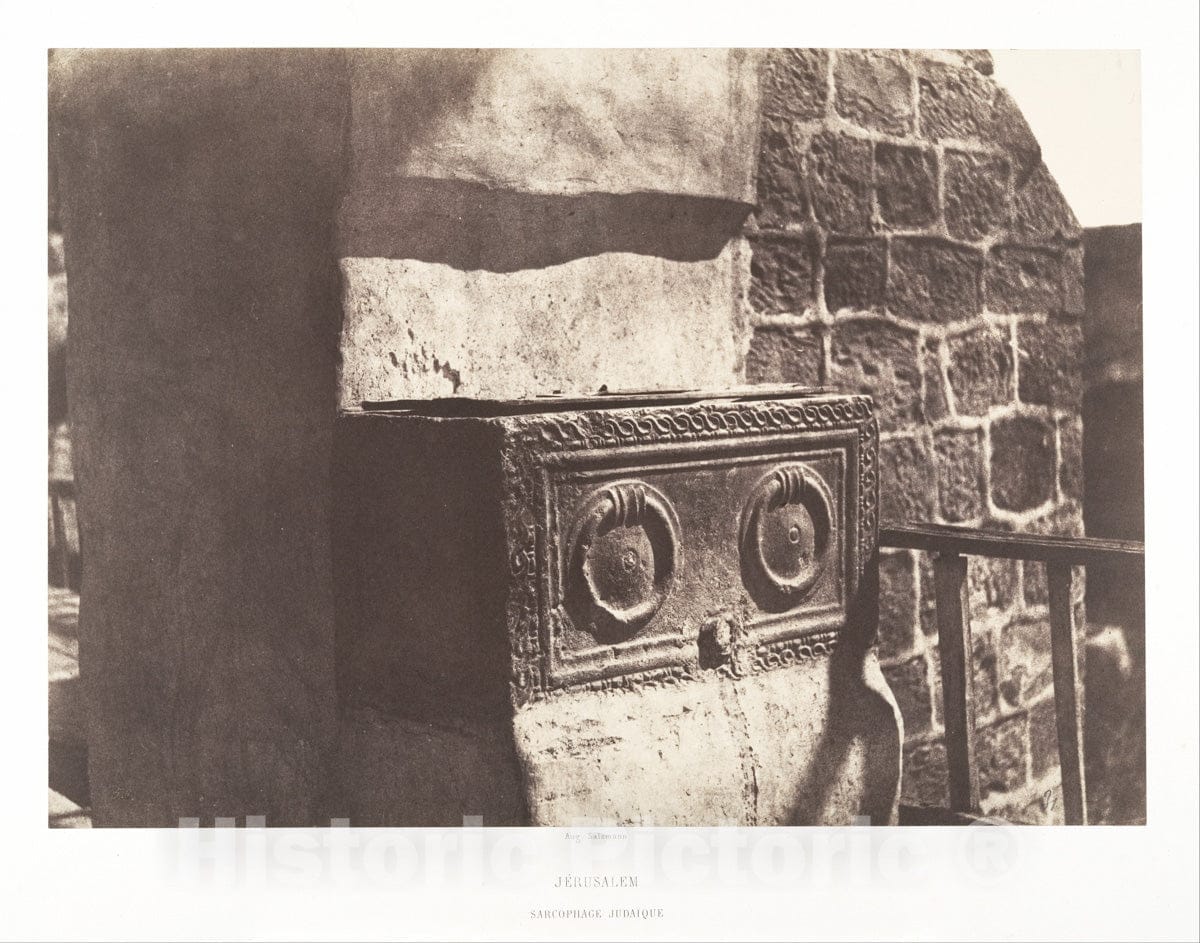 Photo Print : Auguste Salzmann - Jérusalem, Sarcophage judaïque : Vintage Wall Art