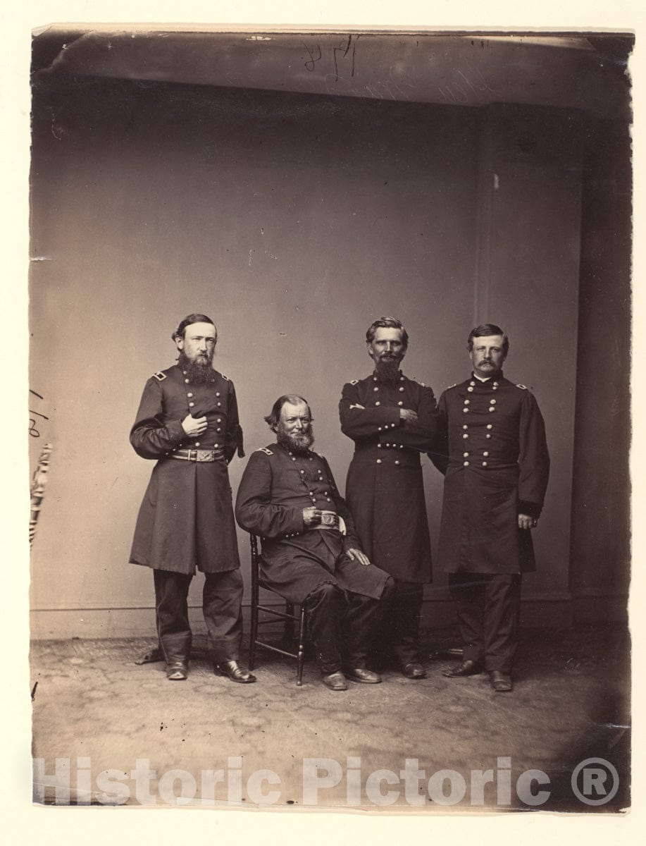 Photo Print : Mathew B. Brady - General William Ward and Staff : Vintage Wall Art