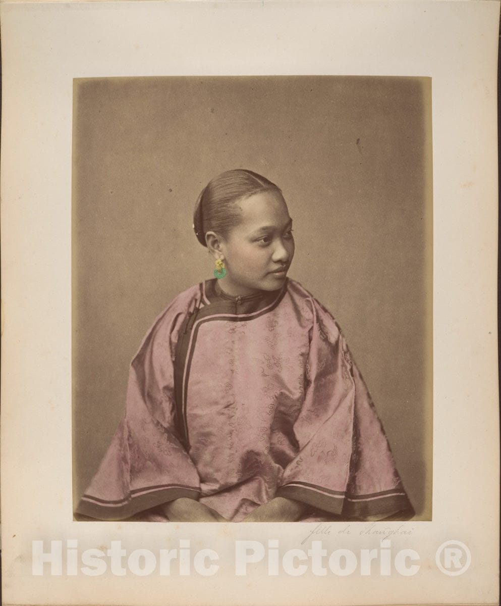 Photo Print : Raimund von Stillfried - Fille de Shanghai : Vintage Wall Art