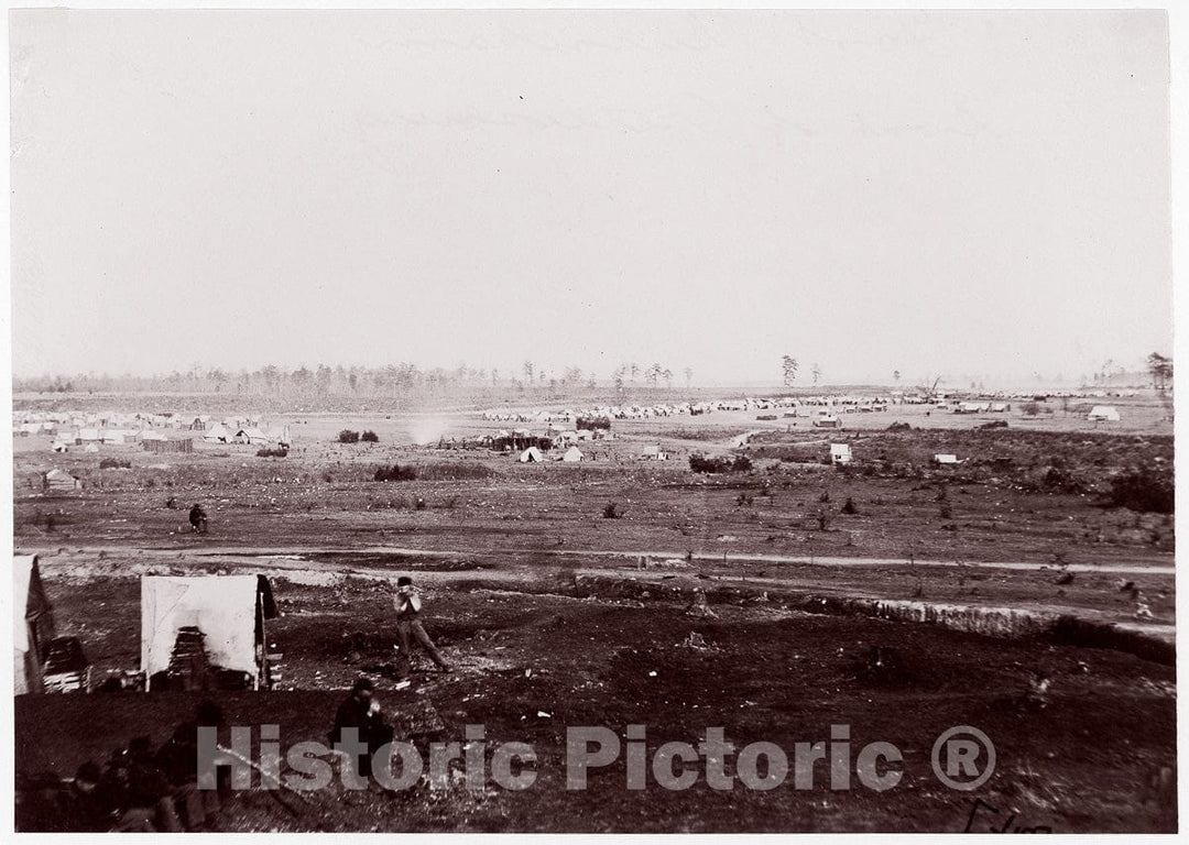 Photo Print : Formerly Mathew B. Brady - Fort Burnham, Front of Petersburg : Vintage Wall Art