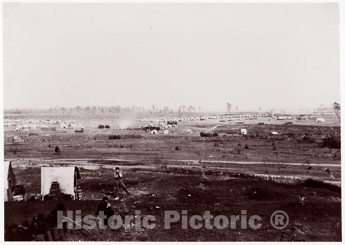 Photo Print : Formerly Mathew B. Brady - Fort Burnham, Front of Petersburg : Vintage Wall Art