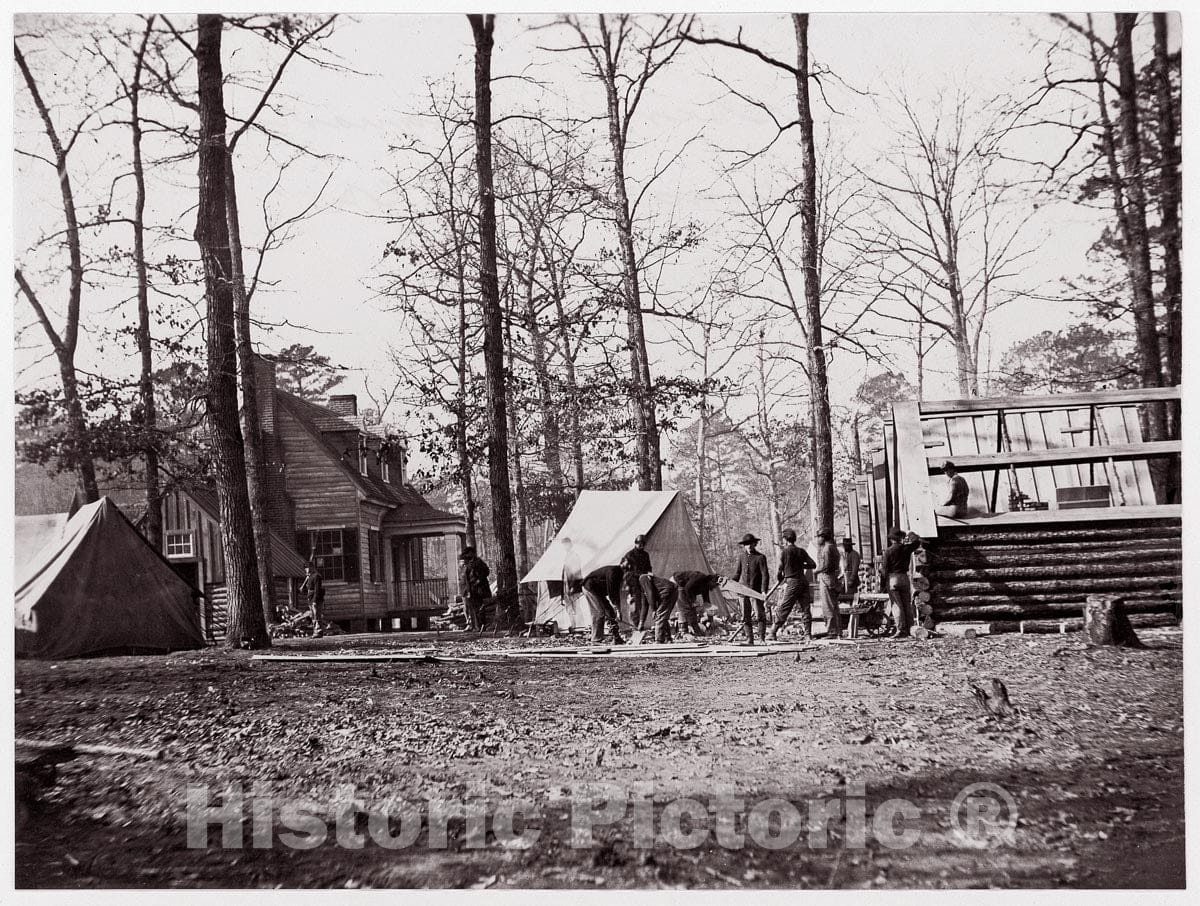 Photo Print : Andrew Joseph Russell - General Butler's Headquarters, Chapin's Farm, Virginia : Vintage Wall Art