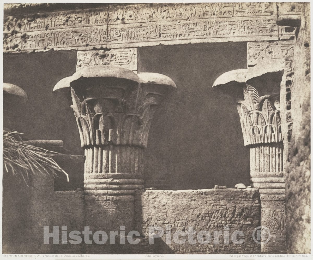 Photo Print : Félix Teynard - Esneh (Latopolis), Construction Ensablée - Architrave, Fûts et Chapiteaux : Vintage Wall Art