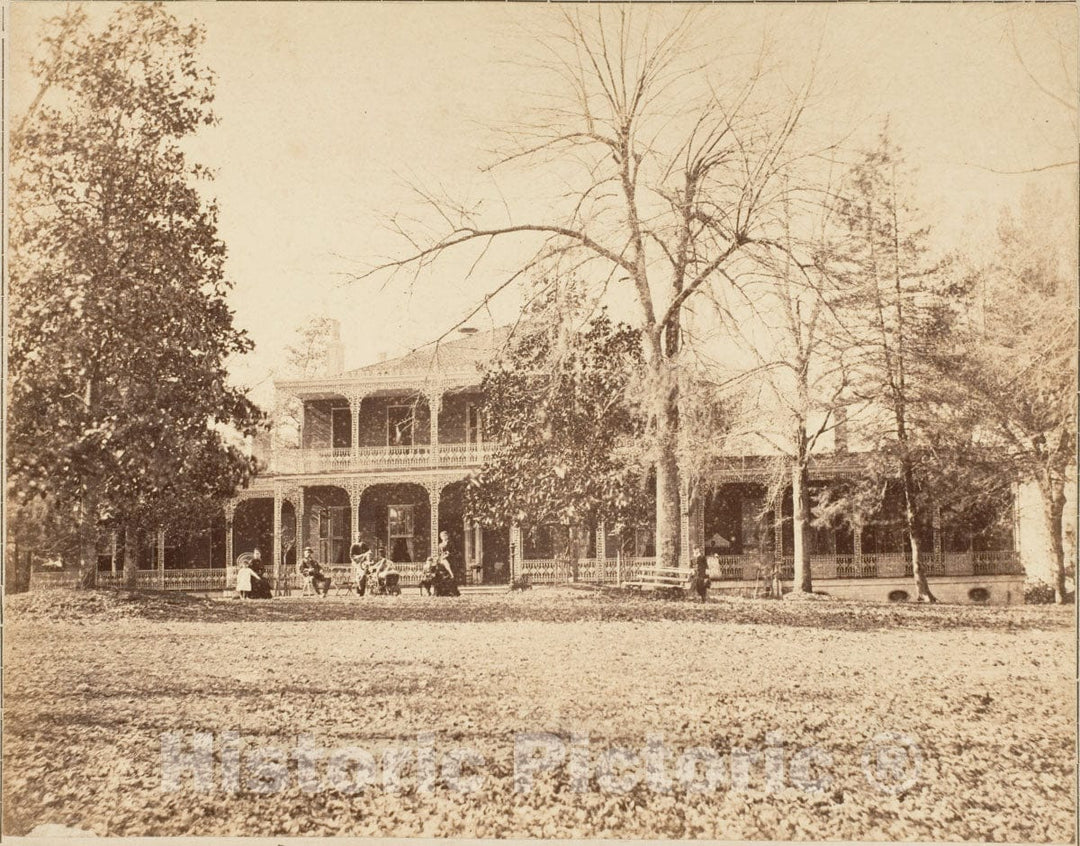Photo Print : Elms Court, Natchez, Mississippi, Residence of The Honorable A.P. Merrill : Vintage Wall Art