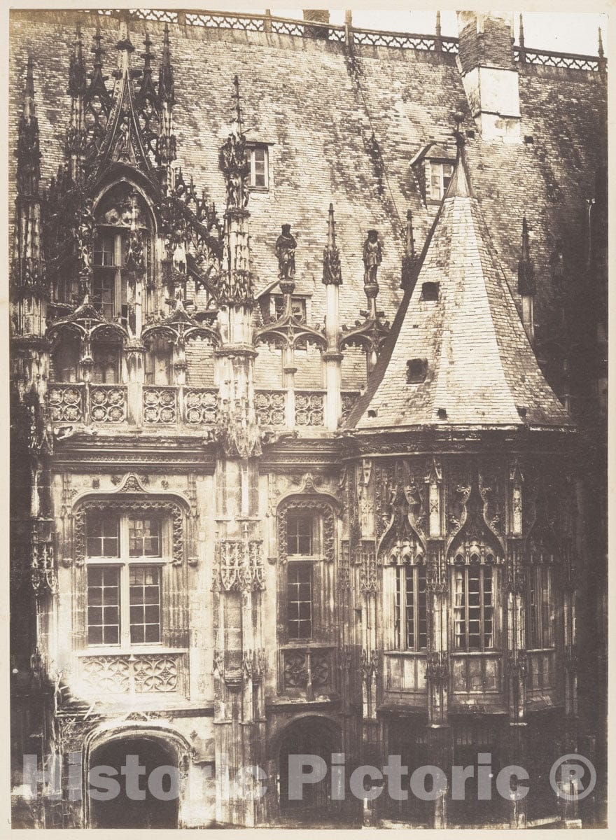 Photo Print : Edmond Bacot - Fragment du Palais de Justice, Rouen 1 : Vintage Wall Art