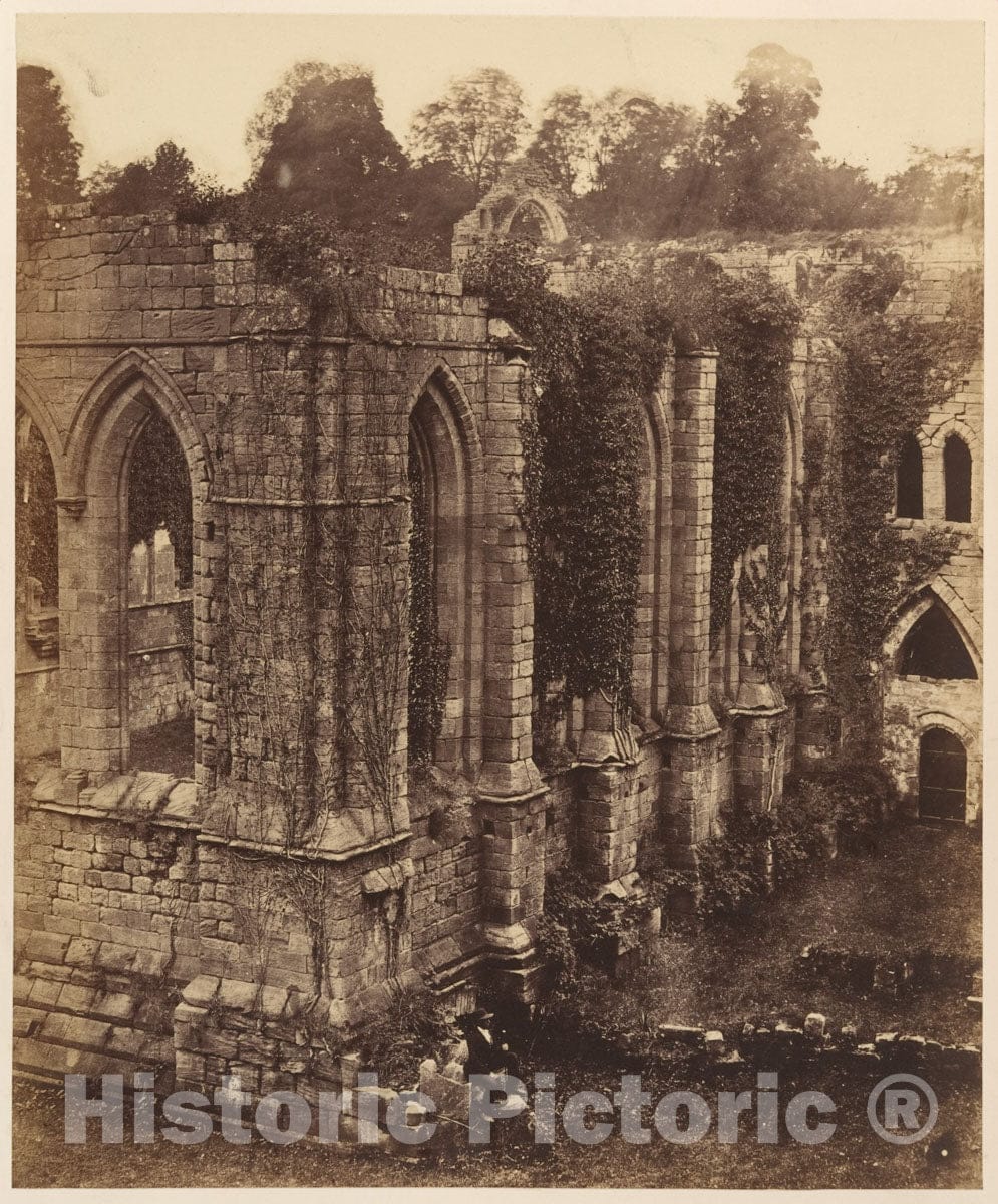 Photo Print : Joseph Cundall - Fountains Abbey. The Refectory and Kitchen : Vintage Wall Art