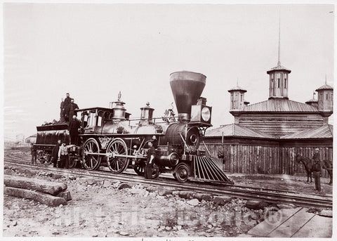 Photo Print : Andrew Joseph Russell - Locomotive #133, U.S.M.R.R. : Vintage Wall Art
