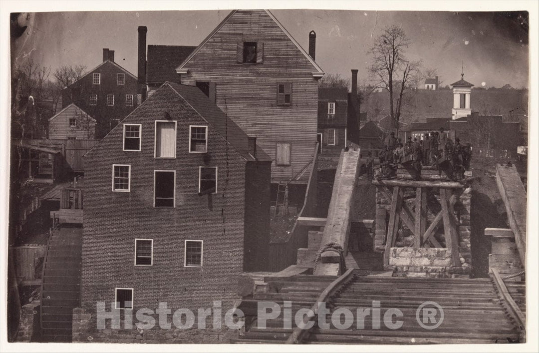 Photo Print : Andrew Joseph Russell - End of The Bridge After Burnside's Attack, Fredericksburg, Virginia : Vintage Wall Art