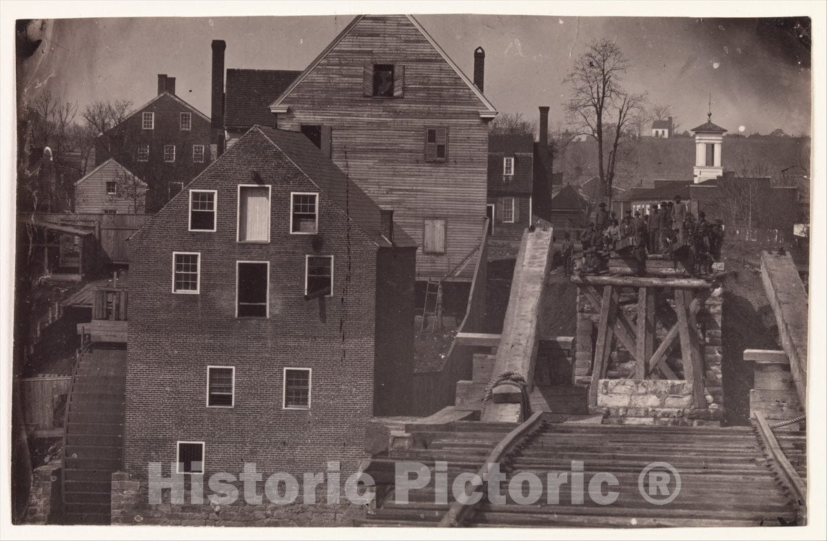 Photo Print : Andrew Joseph Russell - End of The Bridge After Burnside's Attack, Fredericksburg, Virginia : Vintage Wall Art