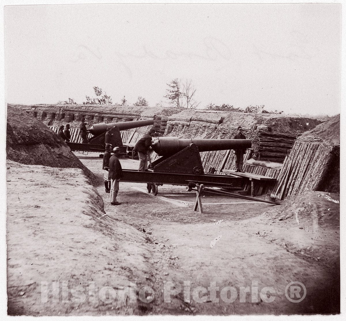 Photo Print : Andrew Joseph Russell - Fort Brady, James River 2 : Vintage Wall Art