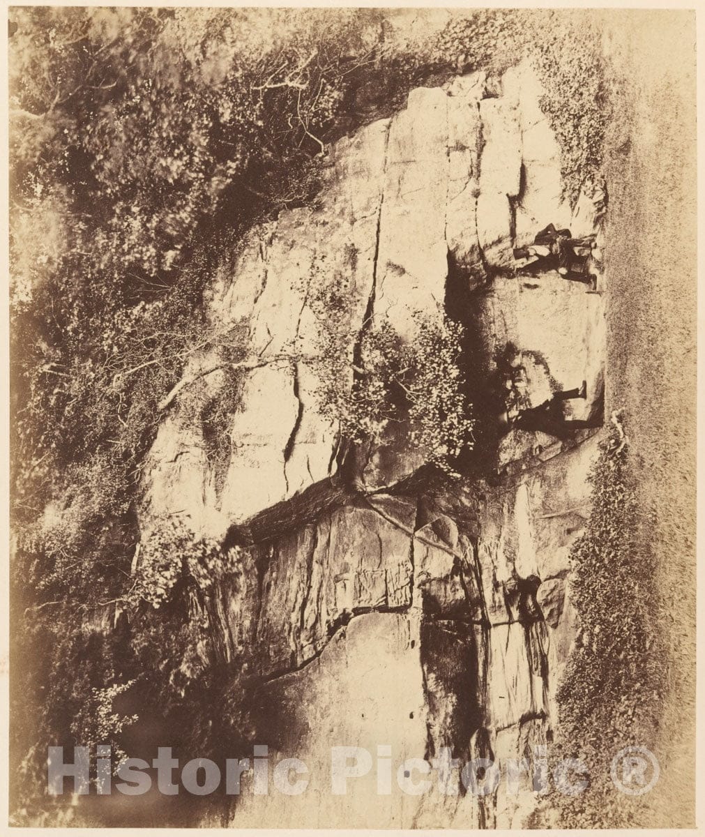 Photo Print : Joseph Cundall - Fountains Abbey. The Echo Rock : Vintage Wall Art