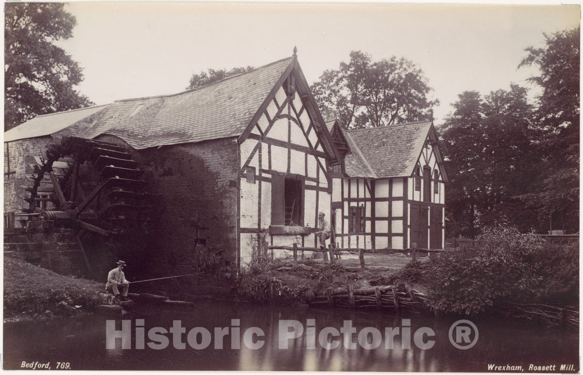 Photo Print : Francis Bedford - Wrexham, Rossett Mill : Vintage Wall Art