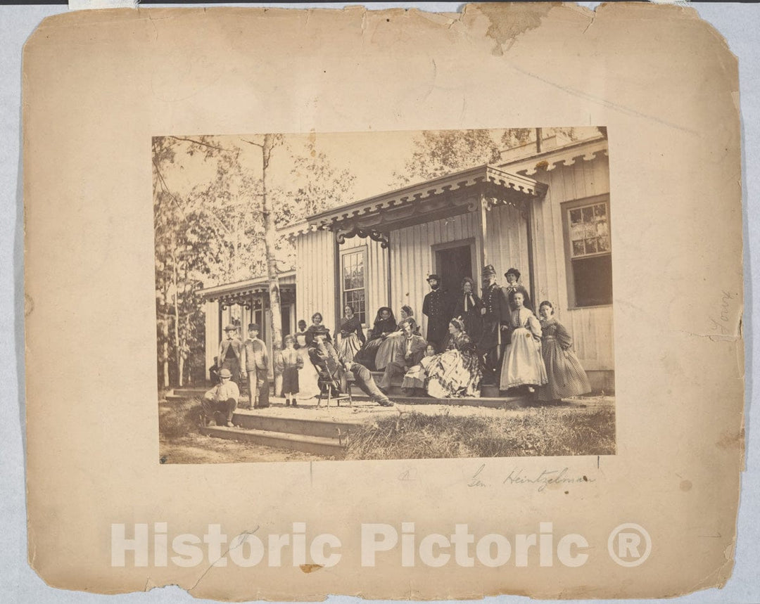 Photo Print : Egbert Guy Fowx - Group on Porch : Vintage Wall Art