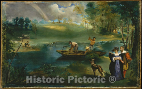 Art Print : Édouard Manet - Fishing : Vintage Wall Art