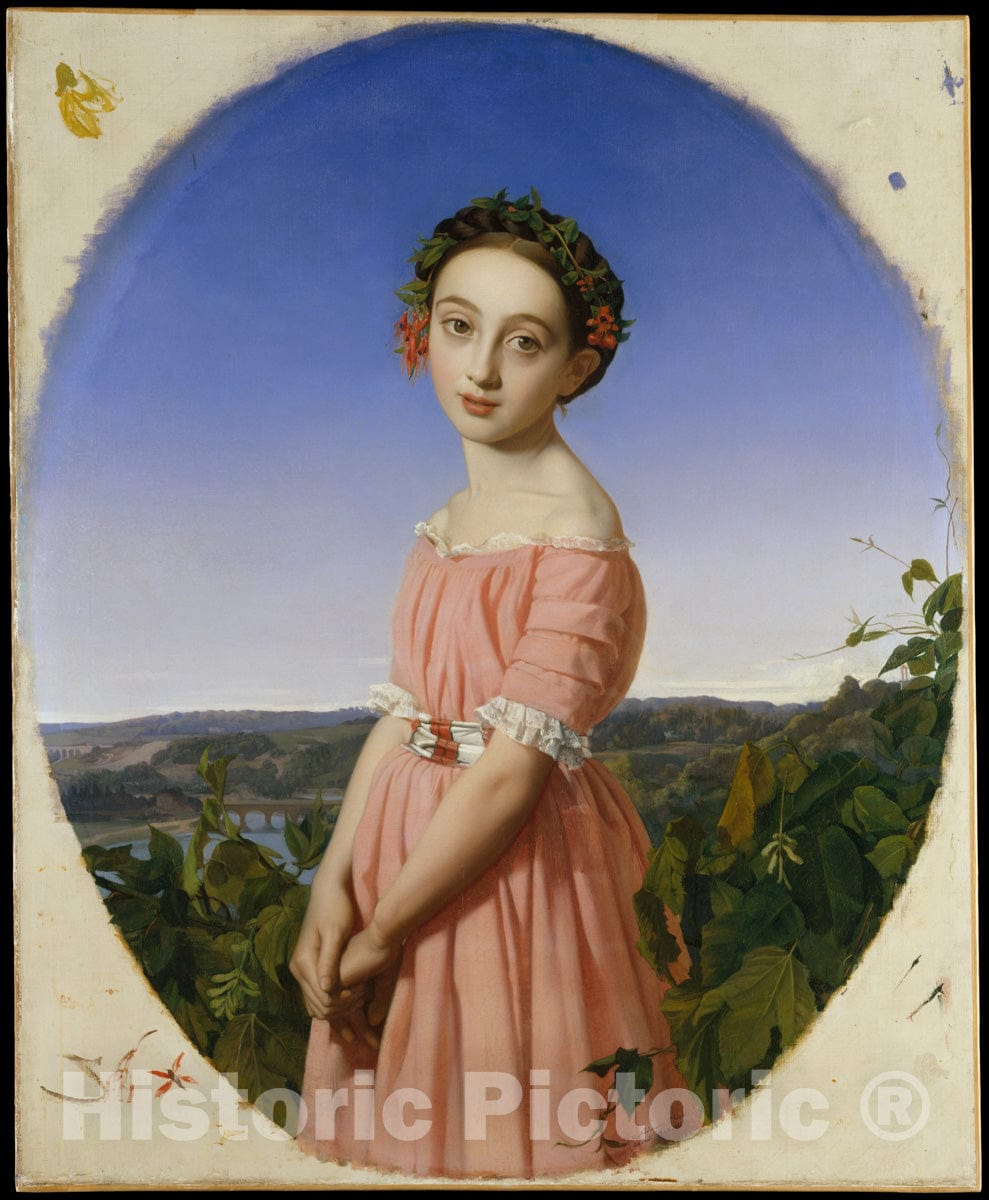 Art Print : Henri Lehmann - Faustine Léo (1832–1865) : Vintage Wall Art