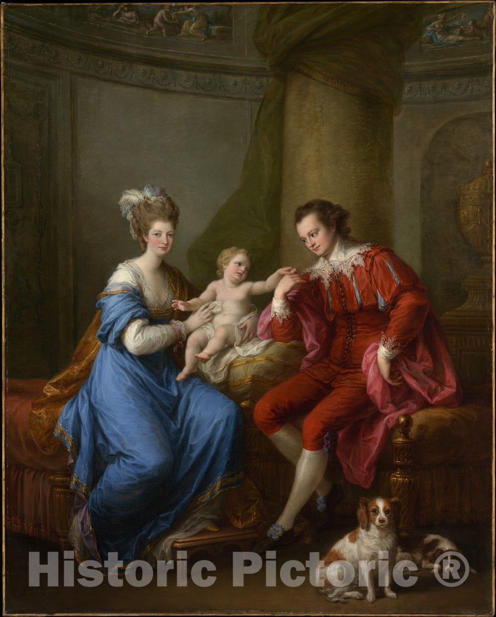 Art Print : Edward Smith Stanley - Artist: Angelica Kauffmann - Created: c1776 : Vintage Wall Art