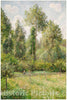 Art Print : Camille Pissarro - Poplars, Éragny : Vintage Wall Art