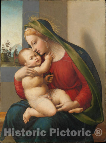 Art Print : Francesco Granacci (Francesco di Andrea di Marco) - Madonna and Child : Vintage Wall Art