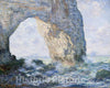 Art Print : Claude Monet - The Manneporte (Étretat) : Vintage Wall Art
