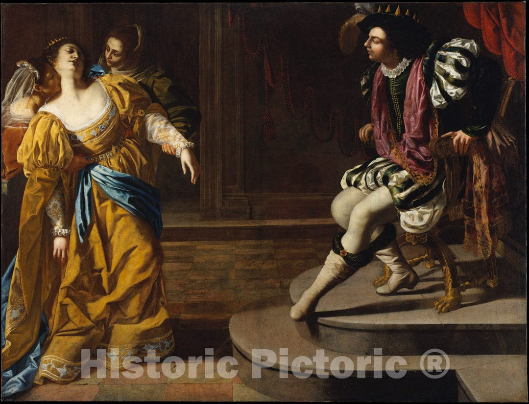 Art Print : Artemisia Gentileschi - Esther Before Ahasuerus : Vintage Wall Art