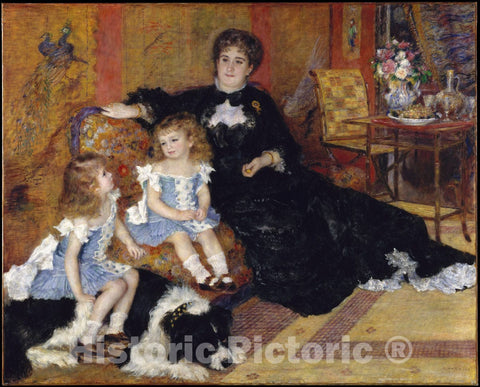 Art Print : Madame Georges Charpentier - Artist: Auguste Renoir - Created: 1878 : Vintage Wall Art