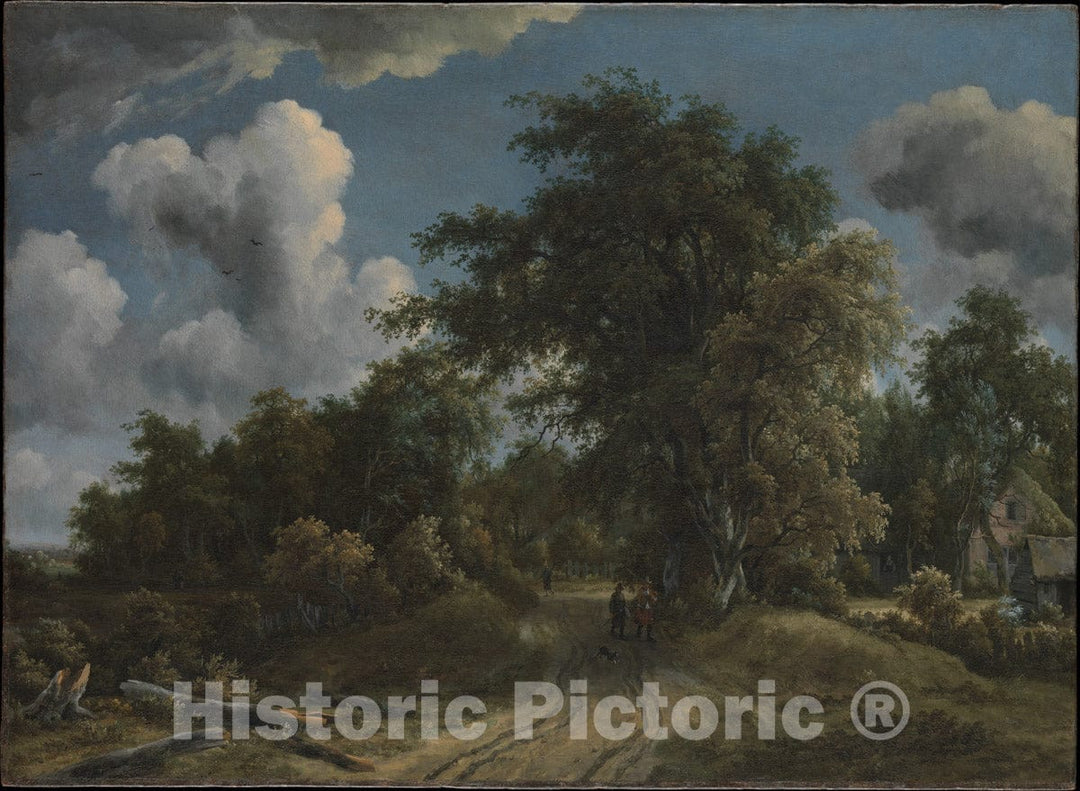 Art Print : Meyndert Hobbema - Woodland Road : Vintage Wall Art