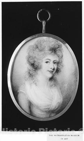 Art Print : Anne Foldsone Mee - Portrait of a Woman, Said to Be Lady Sophia Boyle : Vintage Wall Art