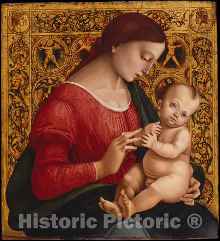 Art Print : Luca Signorelli (Luca d'Egidio di Luca di Ventura) - Madonna and Child : Vintage Wall Art