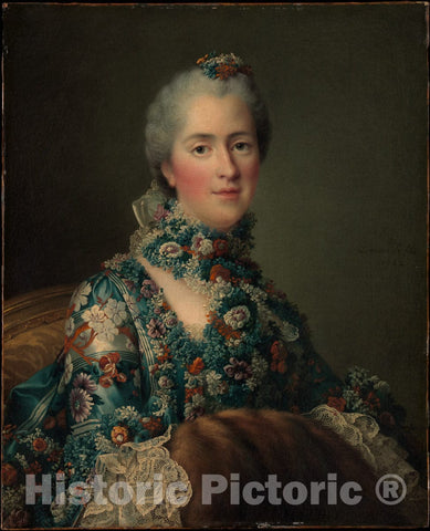 Art Print : François Hubert Drouais - Madame Sophie de France (1734–1782) : Vintage Wall Art