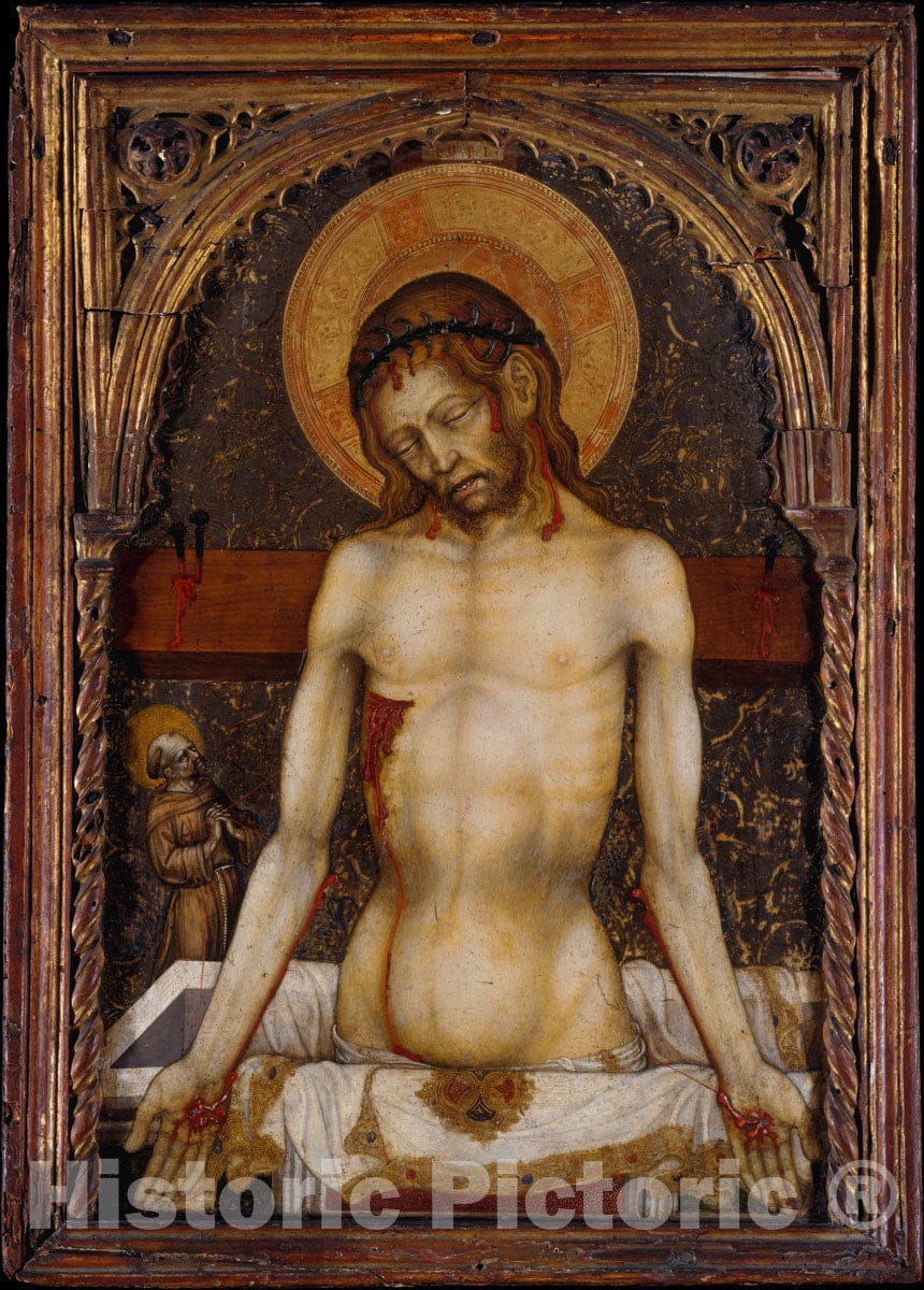 Art Print : Michele Giambono (Michele Giovanni Bono) - The Man of Sorrows : Vintage Wall Art
