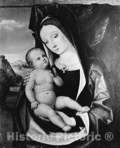 Art Print : Ercole Banci - Madonna and Child : Vintage Wall Art