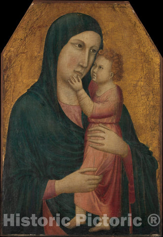 Art Print : Italian (Florentine or Paduan) Painter (Cheyo da Firenze?) - Madonna and Child : Vintage Wall Art
