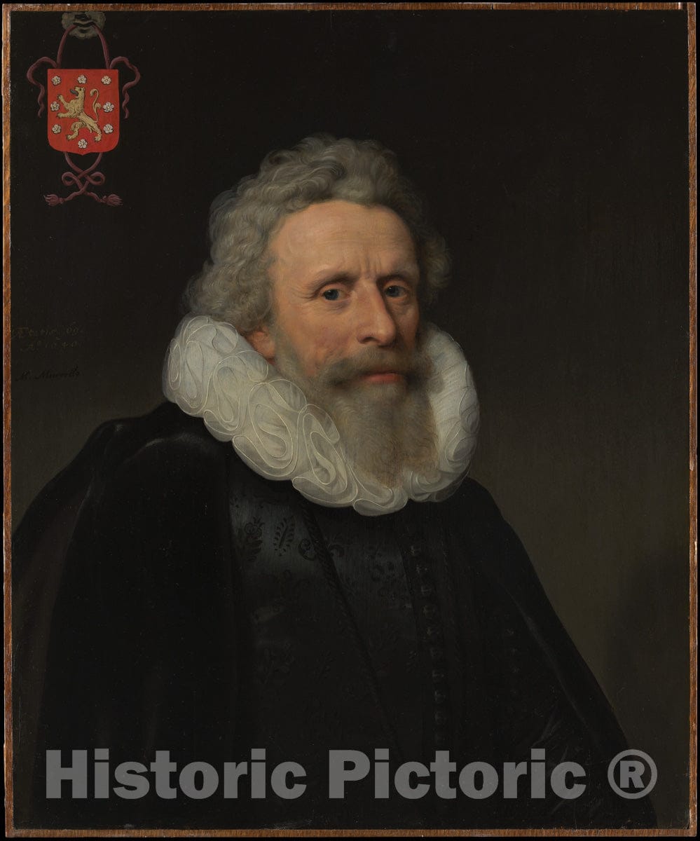 Art Print : Michiel Jansz. Van Mierevelt - Jacob Van Dalen (1570–1644), Called Vallensis : Vintage Wall Art