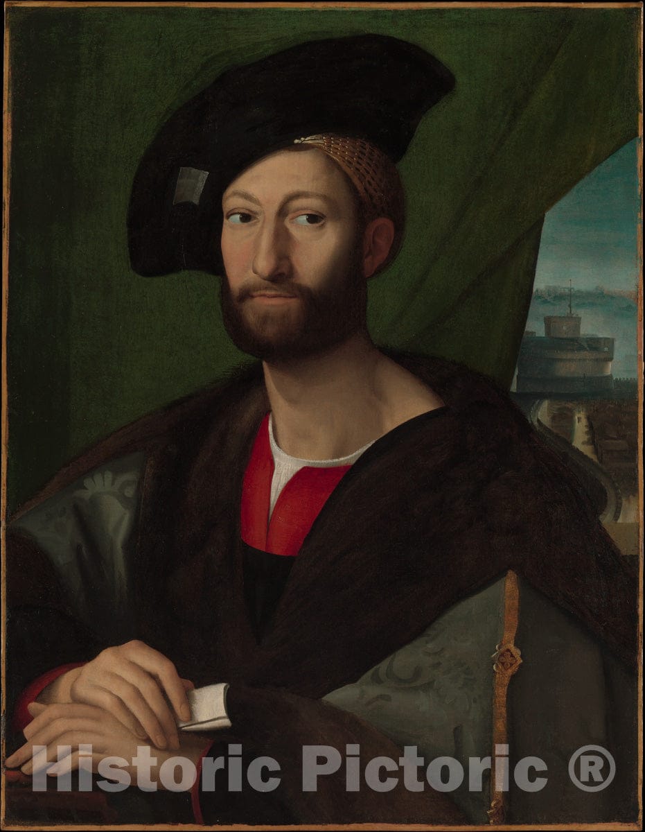Art Print : Copy After Raphael - Giuliano de' Medici (1479–1516), Duke of Nemours : Vintage Wall Art