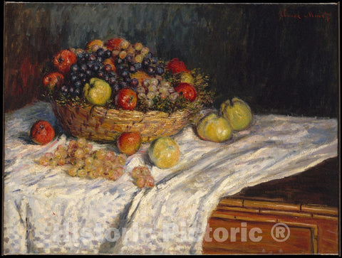 Art Print : Claude Monet - Apples and Grapes : Vintage Wall Art