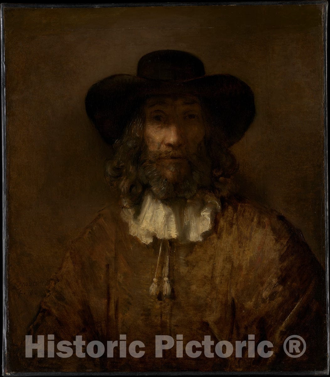 Art Print : Style of Rembrandt - Man with a Beard : Vintage Wall Art