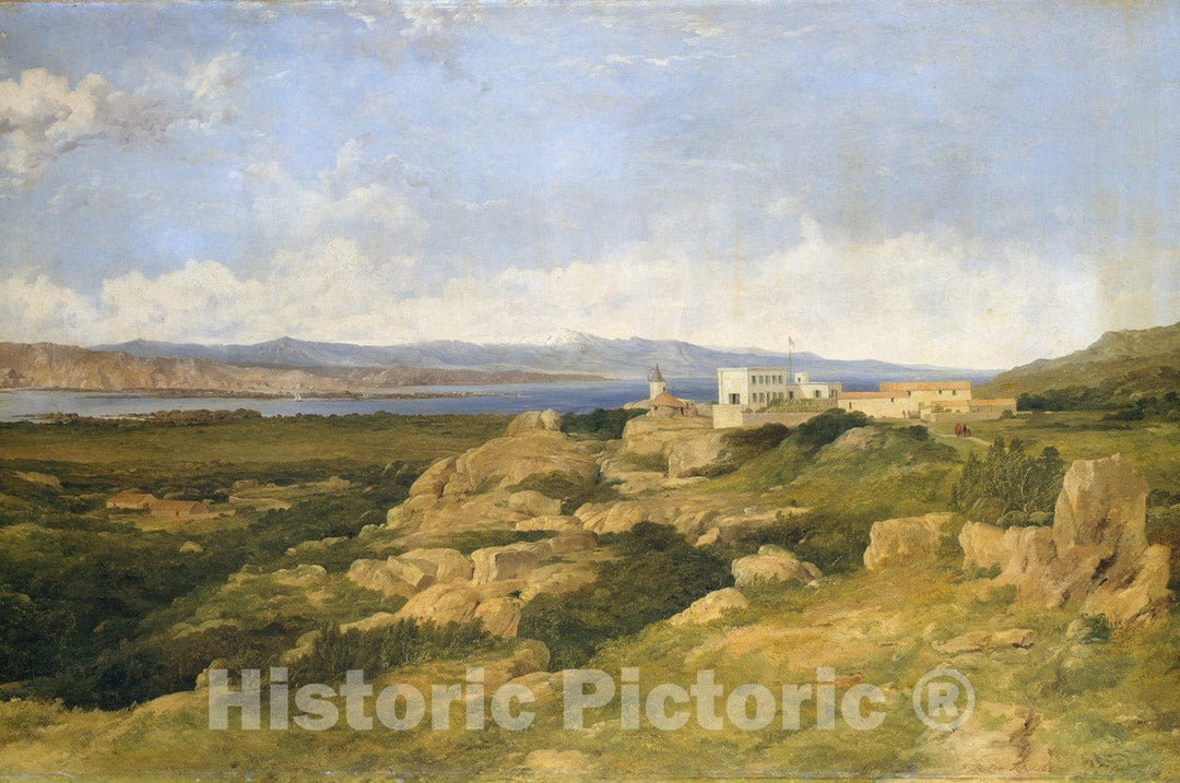 Art Print : Frederick Richard Lee - General Garibaldi's Residence at Caprera : Vintage Wall Art
