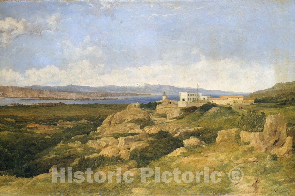 Art Print : Frederick Richard Lee - General Garibaldi's Residence at Caprera : Vintage Wall Art