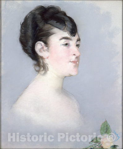 Art Print : Édouard Manet - Mademoiselle Isabelle Lemonnier (1857–1926) : Vintage Wall Art