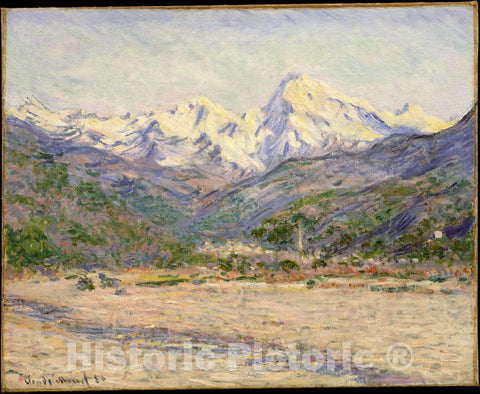 Art Print : Claude Monet - The Valley of The Nervia : Vintage Wall Art