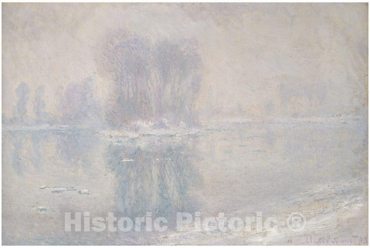 Art Print : Claude Monet - Ice Floes : Vintage Wall Art