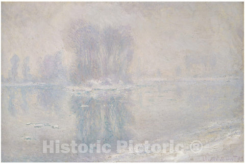 Art Print : Claude Monet - Ice Floes : Vintage Wall Art