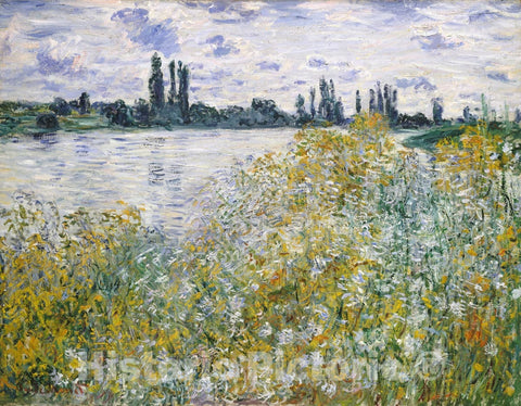 Art Print : Claude Monet - Île aux Fleurs Near Vétheuil : Vintage Wall Art