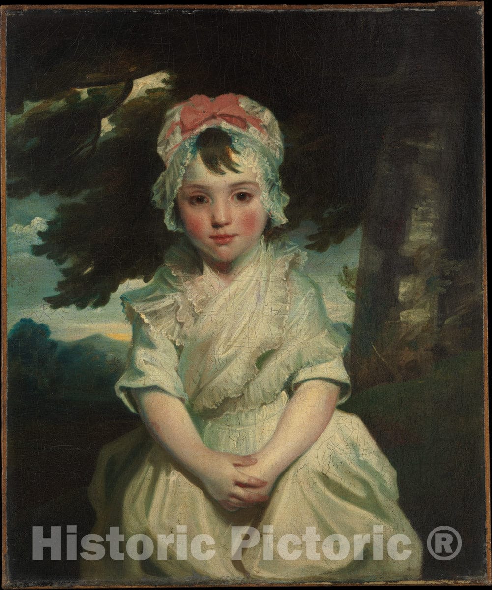 Art Print : Sir Joshua Reynolds - Georgiana Augusta Frederica Elliott (1782–1813), Later Lady Charles Bentinck : Vintage Wall Art