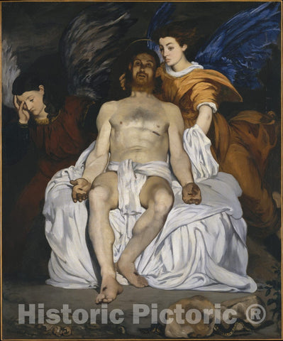Art Print : Edouard Manet - The Dead Christ with Angels : Vintage Wall Art