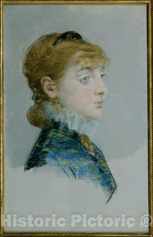 Art Print : Édouard Manet - Mademoiselle Lucie Delabigne (1859–1910), Called Valtesse de la Bigne : Vintage Wall Art