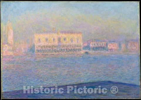 Art Print : Claude Monet - The Doge's Palace Seen from San Giorgio Maggiore : Vintage Wall Art