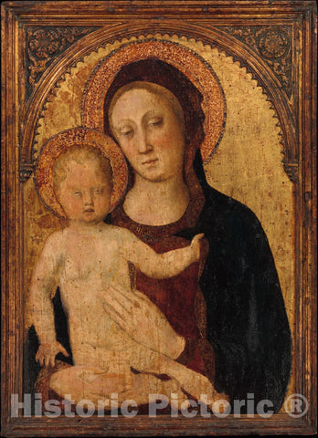 Art Print : Jacopo Bellini - Madonna and Child : Vintage Wall Art