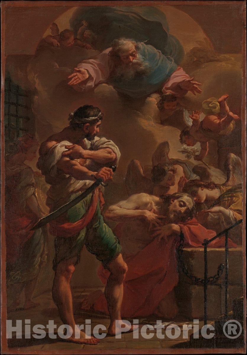 Art Print : Ubaldo Gandolfi - The Execution of Saint John The Baptist : Vintage Wall Art